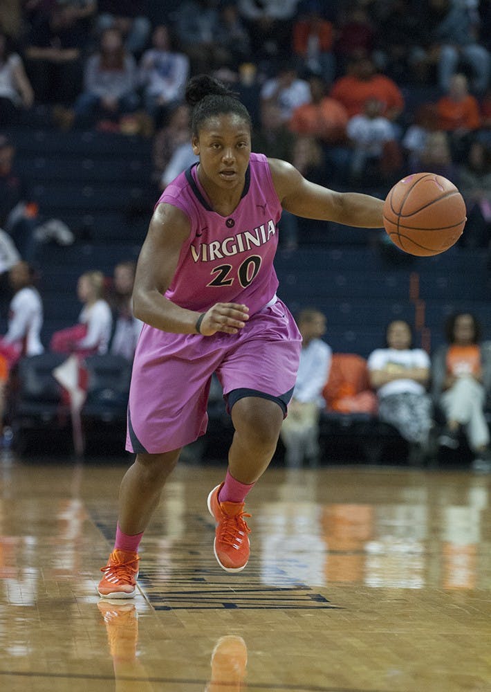 Virginia senior guard Faith Randolph, now back&nbsp;from a broken thumb, recorded her first career double-double with 13 points and 13 boards Sunday in a 65-48 win against Clemson.