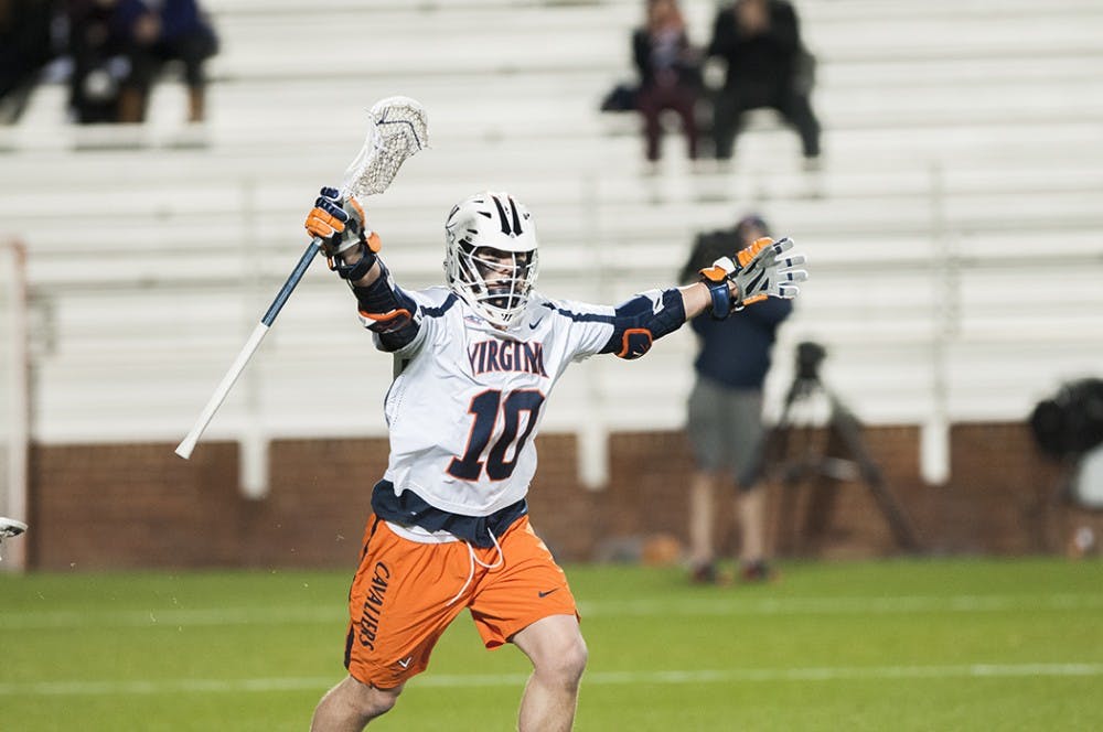 <p>Junior attackman Mike D'Amario scored four goals in the first half to help Virginia jump out to a lead over High Point.&nbsp;</p>