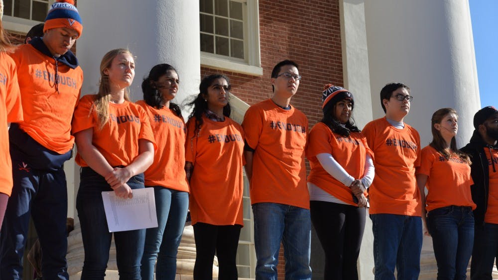 Hundreds of students gathered on the Lawn on March 14, &nbsp;to urge lawmakers to make the current gun laws more restrictive.