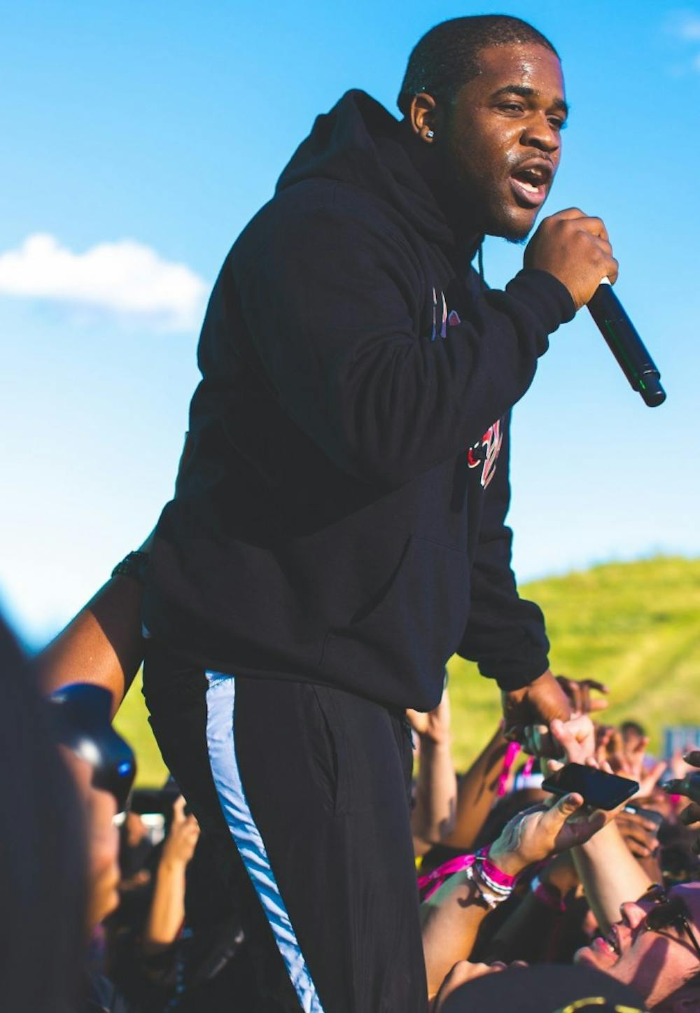 <p>A$AP Ferg performs at Veld Festival in 2017.</p>