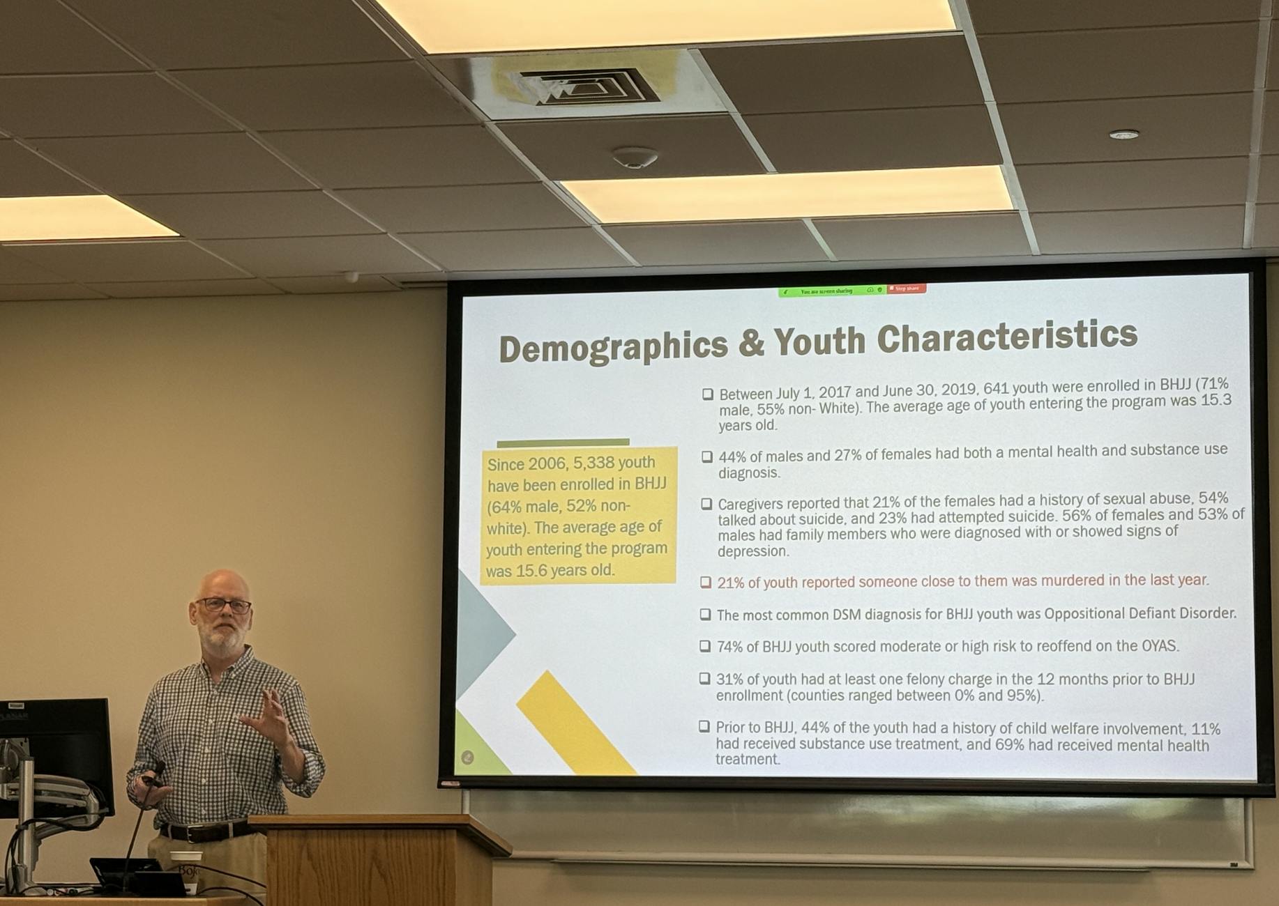 Flannery presented a model he created detailing the developmental sequence of violent behavior from preschool to adolescence.