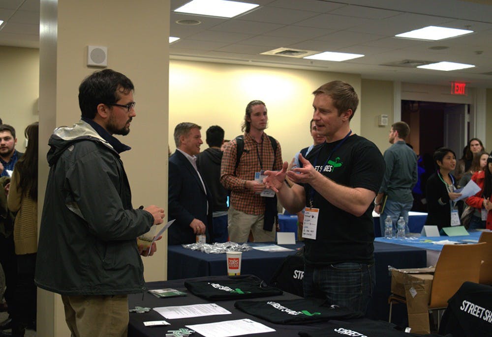 Students at the Startup&nbsp;Career Fair could engage recruiters from up-and-coming businesses in a more casual environment.&nbsp;