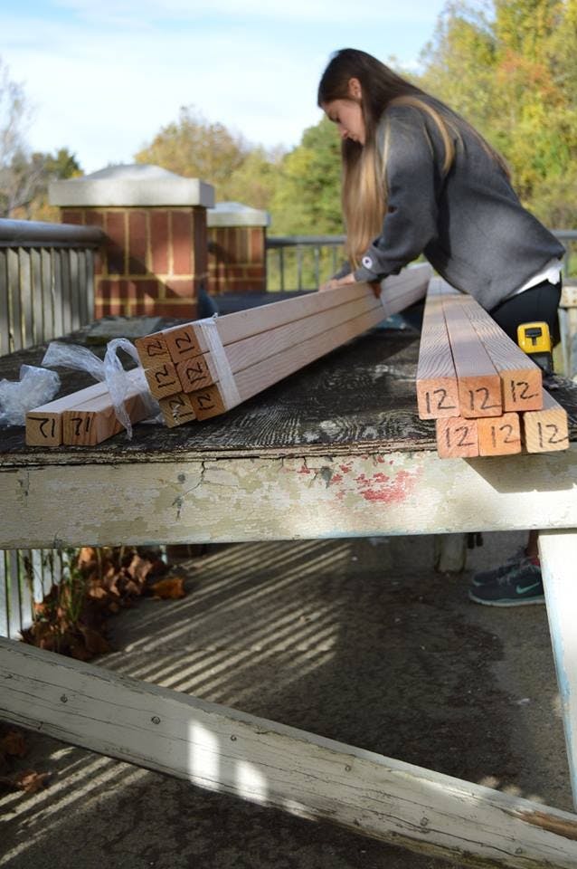 The pledges of APO planned the construction of hoop greenhouses, trellises, tables, the reconstruction of fence and gates, a renovation of the irrigation system and general gardening efforts for their project.