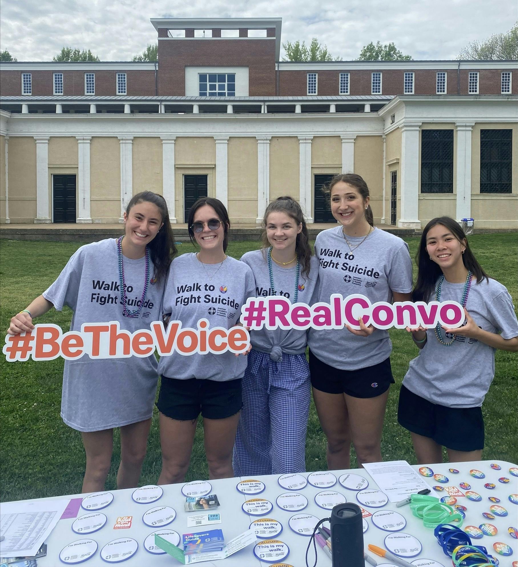 Students volunteered at the third annual Out of Darkness walk at the Amphitheater on Sunday