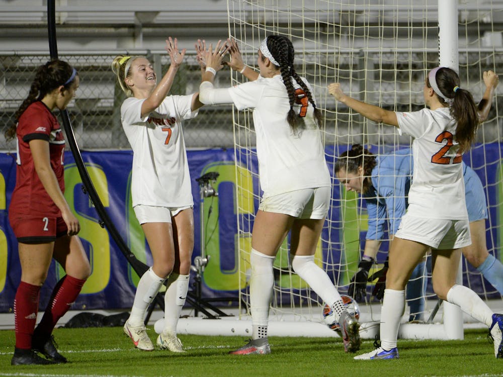 Sophomore forward Diana Ordoñez recorded the first hat trick in the ACC Tournament since 2004 as she guided the Cavaliers to victory Tuesday night. 
