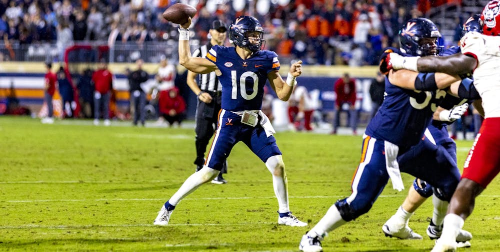 Colandrea throws for a touchdown against North Carolina State.