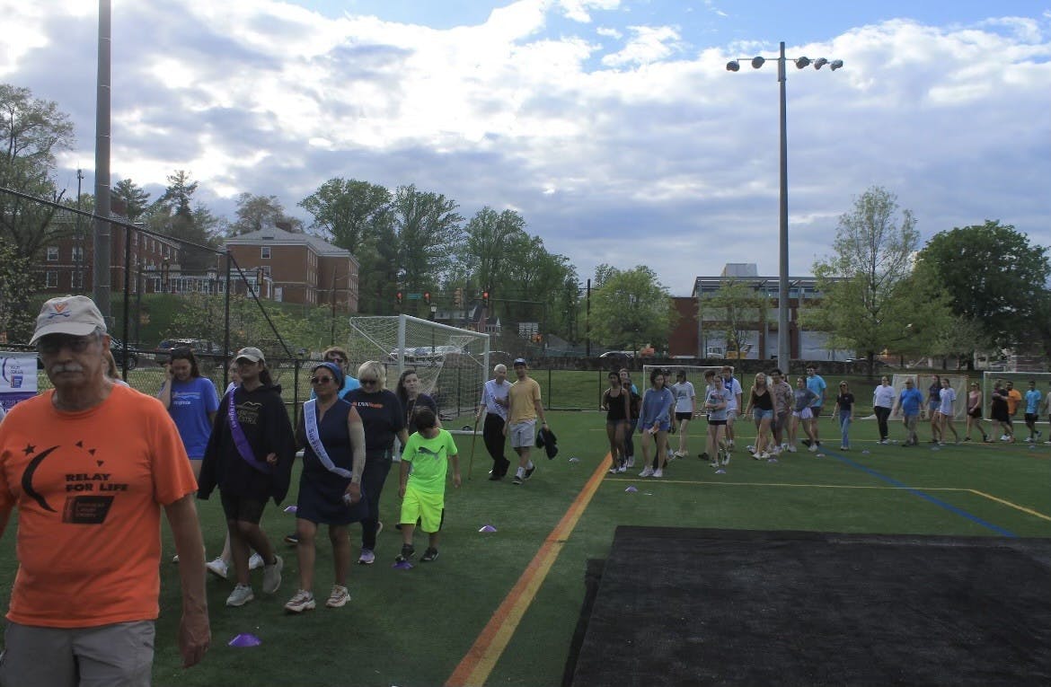 The event’s participants spent three hours walking laps around the field — relaying with their teammates — to physically show support for cancer patients and survivors.