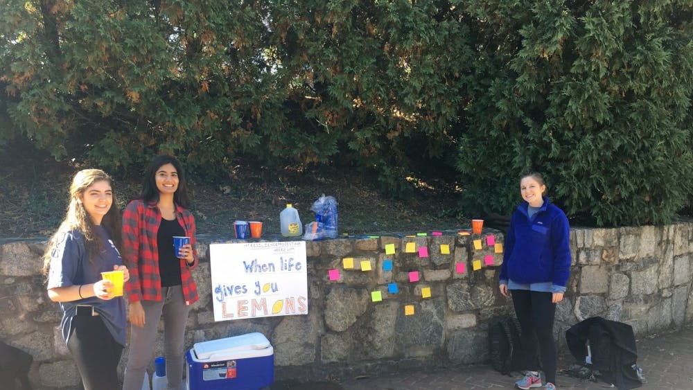 Students from the Resilience Project held a lemonade stand earlier this year. They encouraged students to turn their failures, or "lemons" into "lemonade."