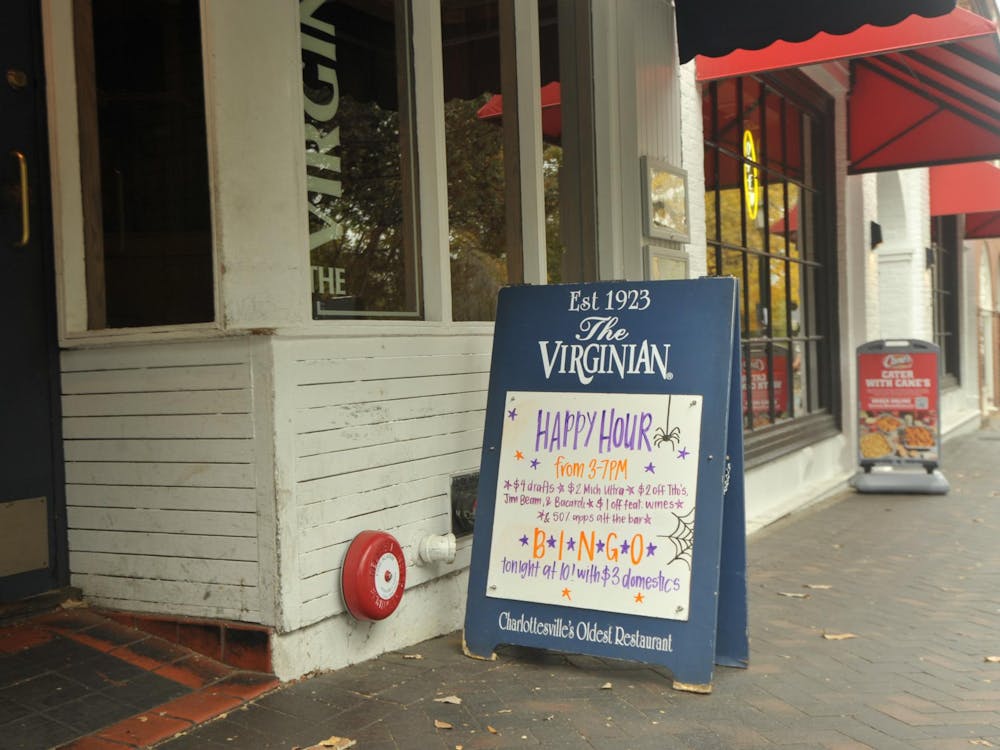 The Virginian, a popular Corner restaurant for students, seen photographed Oct. 28, 2025.