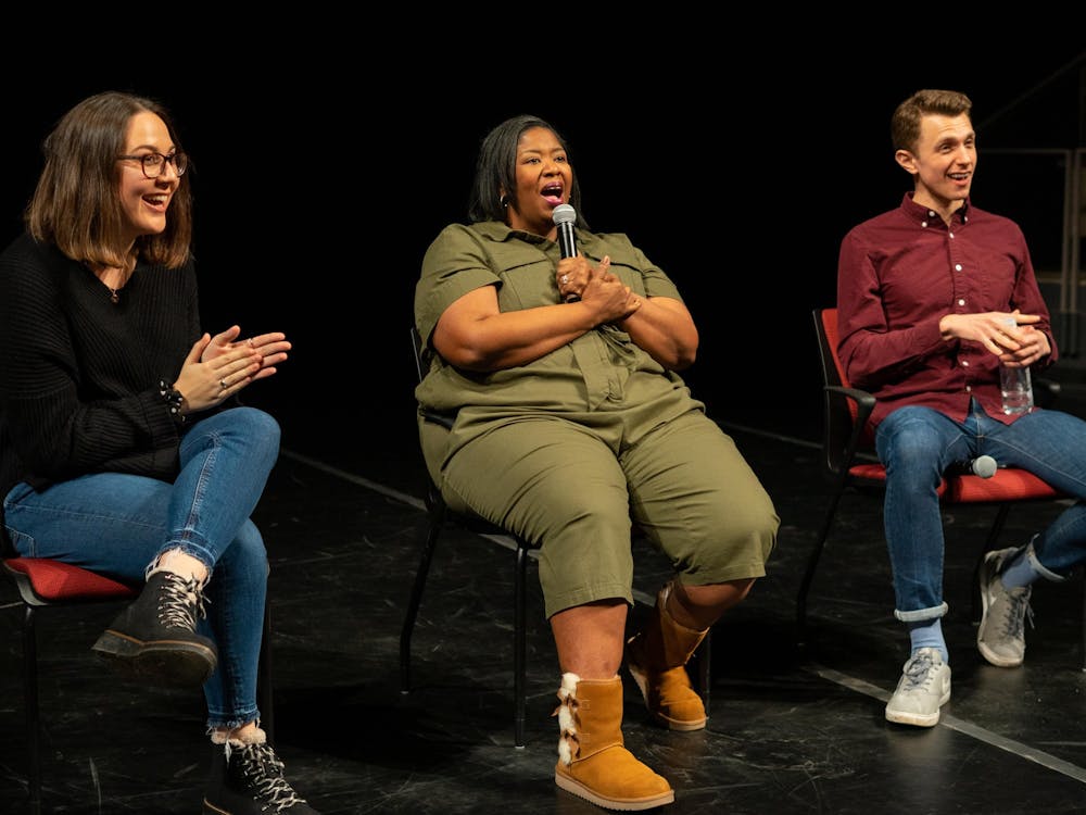 Broadway Talks Back head Kristen Kelly moderated a discussion with "Waitress" alums Natasha Yvette Williams and Henry Gottfried. 