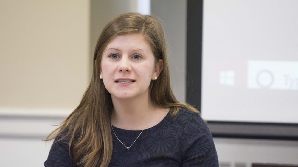 Sarah Kenny, a fourth-year College Student and Student Council president, co-sponsored the Housing Justice Conference bill.