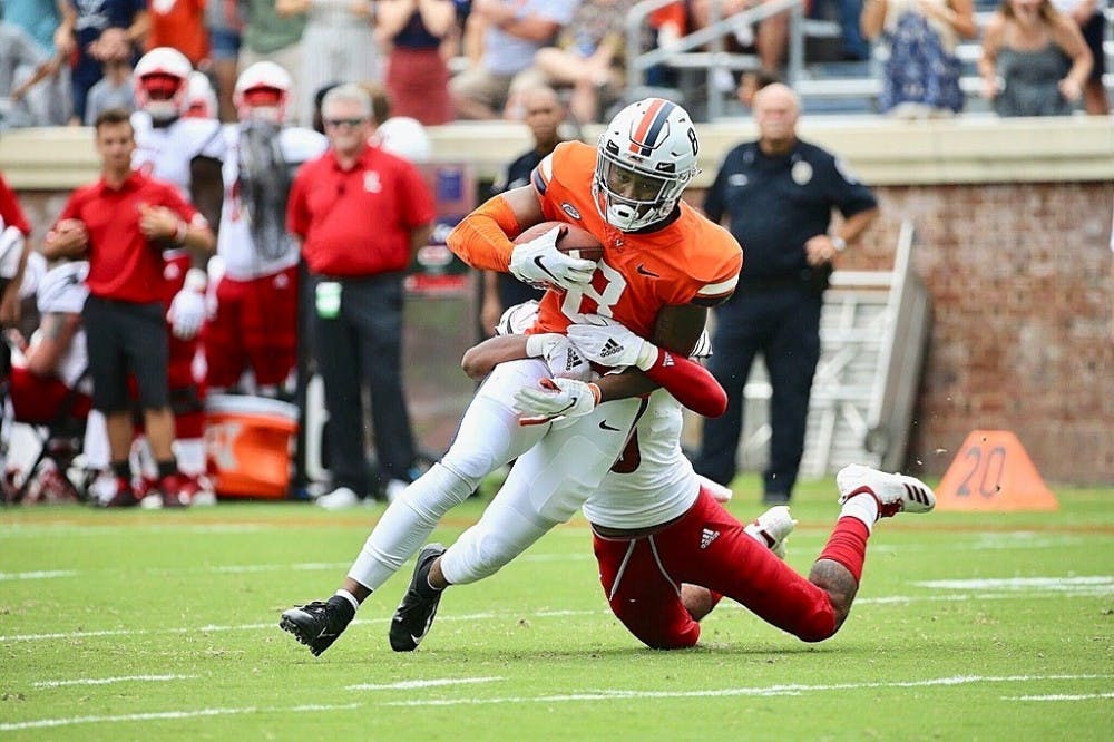 <p>Senior wideout Hasise Dubois recorded 45 yards and a touchdown off four receptions.</p>