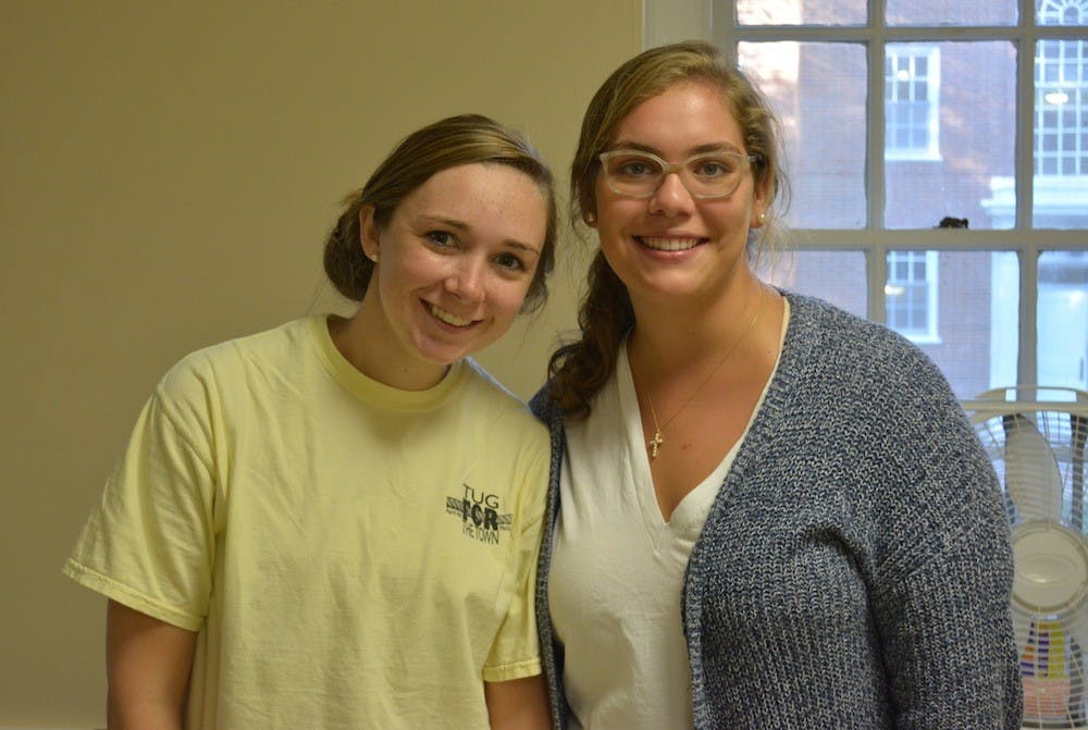 Fourth-year students Clare Driggs and Melissa Picon are participating in Dorm Norms, a new program bringing presentations on sexual assault to first-year dorms.