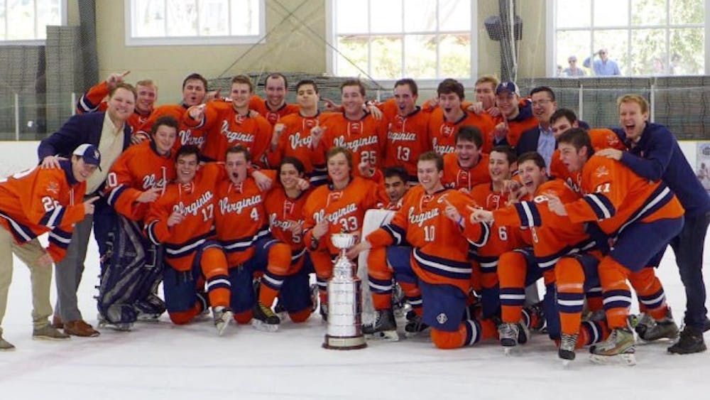 Virginia Club Hockey posed with the ACCHL championship trophy for the first time since 2000.