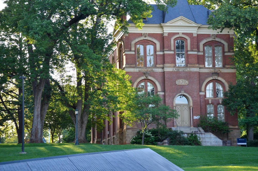 Brooks Hall, photographed June 15.