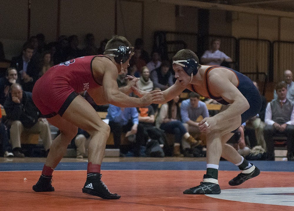 Senior Nick Sulzer placed fifth at 165 pounds at the NCAA wrestling championships in St. Louis, Missouri. He became Virginia's second-ever three-time All-American. 