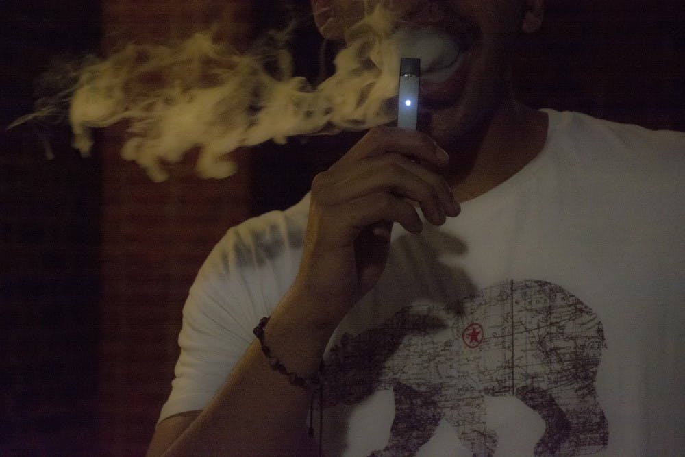 Within the University community, about 1/5 of students reported vaping in the last month — a statistic on par with the 22 percent of high school seniors who report the same.&nbsp;