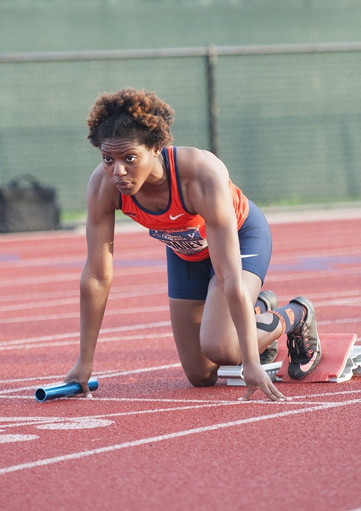One of two seniors on the women's track team, Peyton Chaney sprinted her  way to top-five finishes in both the 60-meter and 200-meter over the weekend. 