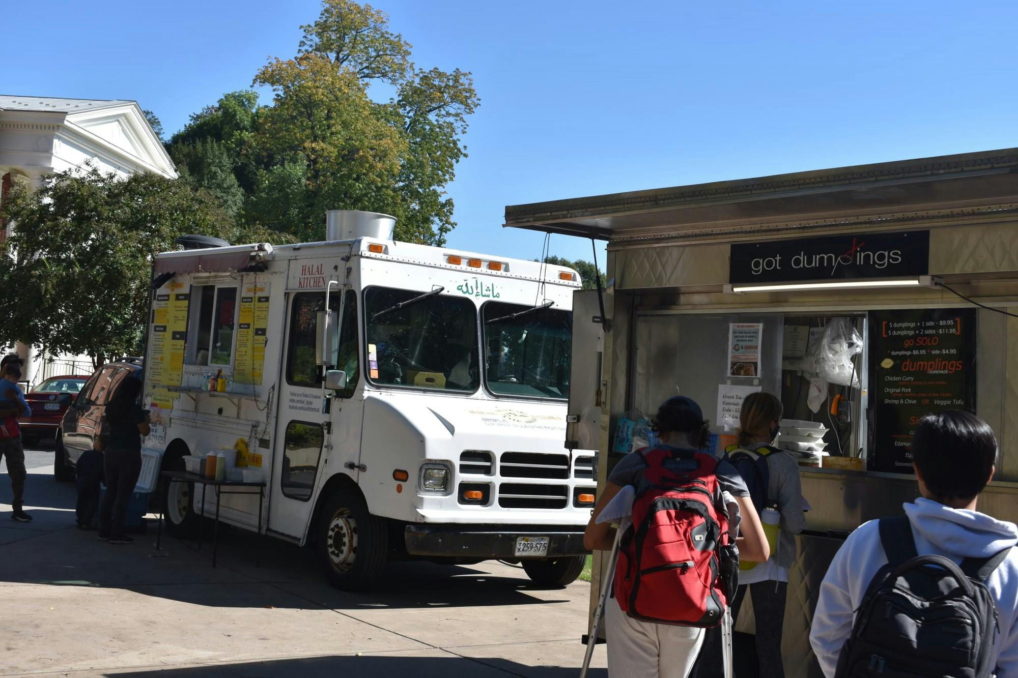 The various food trucks located around the Amphitheater, however — El Tako Nako, Got Dumplings and Halal Kitchen — are labeled “Grubhub Only Ordering.”&nbsp;