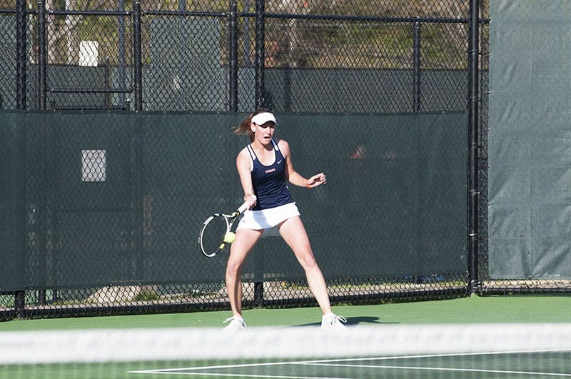 	Sophomore Stephanie Nauta is 12-1 in singles play this season. 