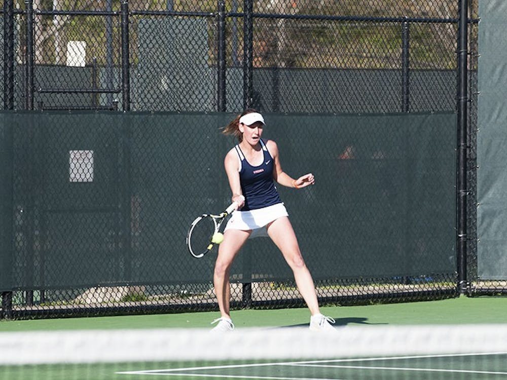 Sophomore Stephanie Nauta is 12-1 in singles play this season.