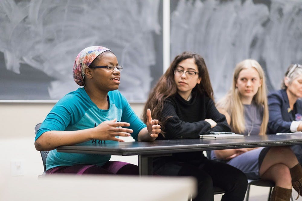 <p>Keiara Price, a Black Student Alliance member and second-year College student, discussed her concern with the ways in which black communities have been treated by the conversation around gun violence.</p>