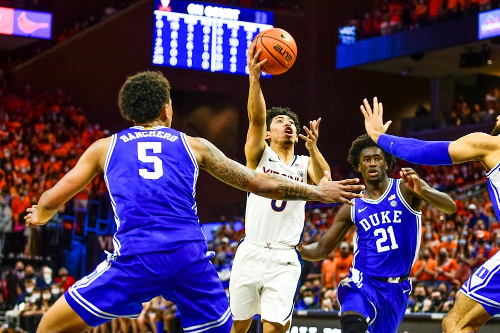 <p>Senior guard Kihei Clark scored a game-high 25 points in what could be his last Duke home game.</p>