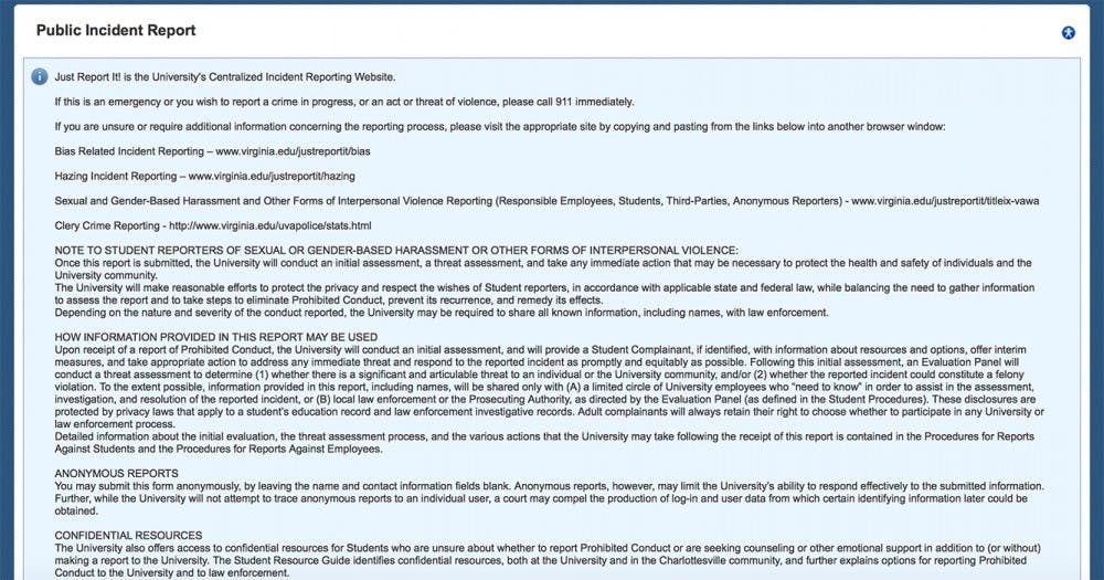 The University has encouraged students to report bias-motivated incidents through the Just Report It system.&nbsp;