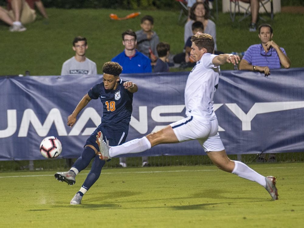 Sophomore right wing Nathaniel Crofts will look to build off of his first collegiate goal in his matchup against the Marshall defense on Tuesday.