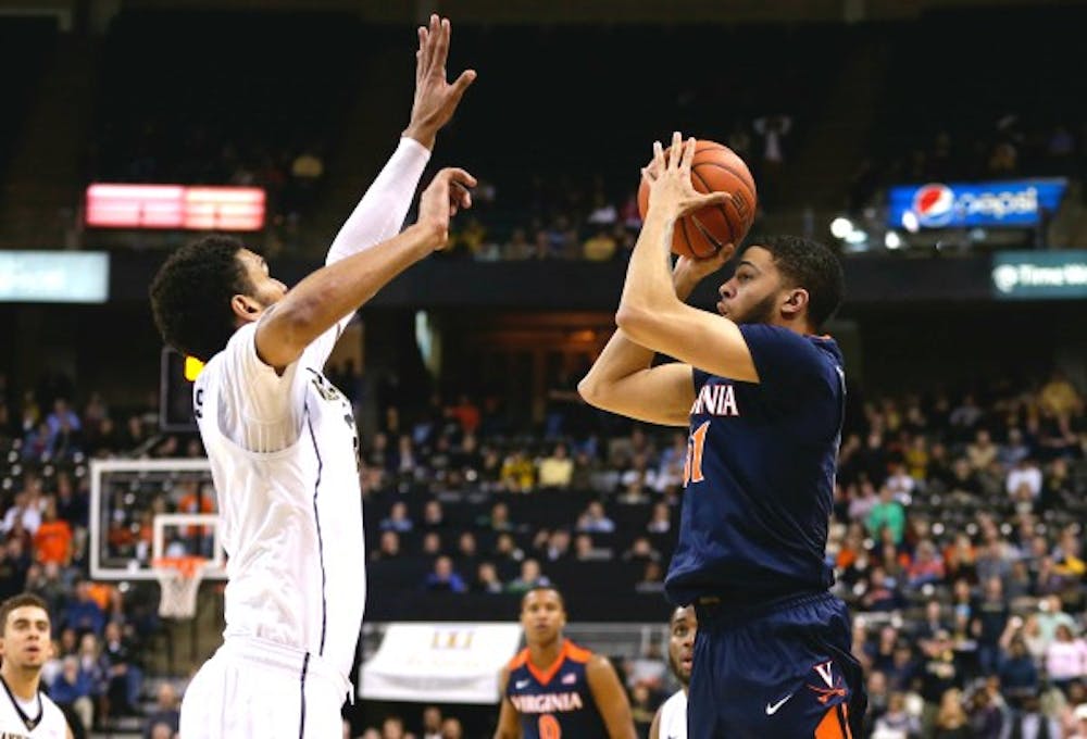 <p>Sophomore guard Darius Thompson, quiet in Virginia's past few games, banked in the game winning three Tuesday against Wake Forest.</p>