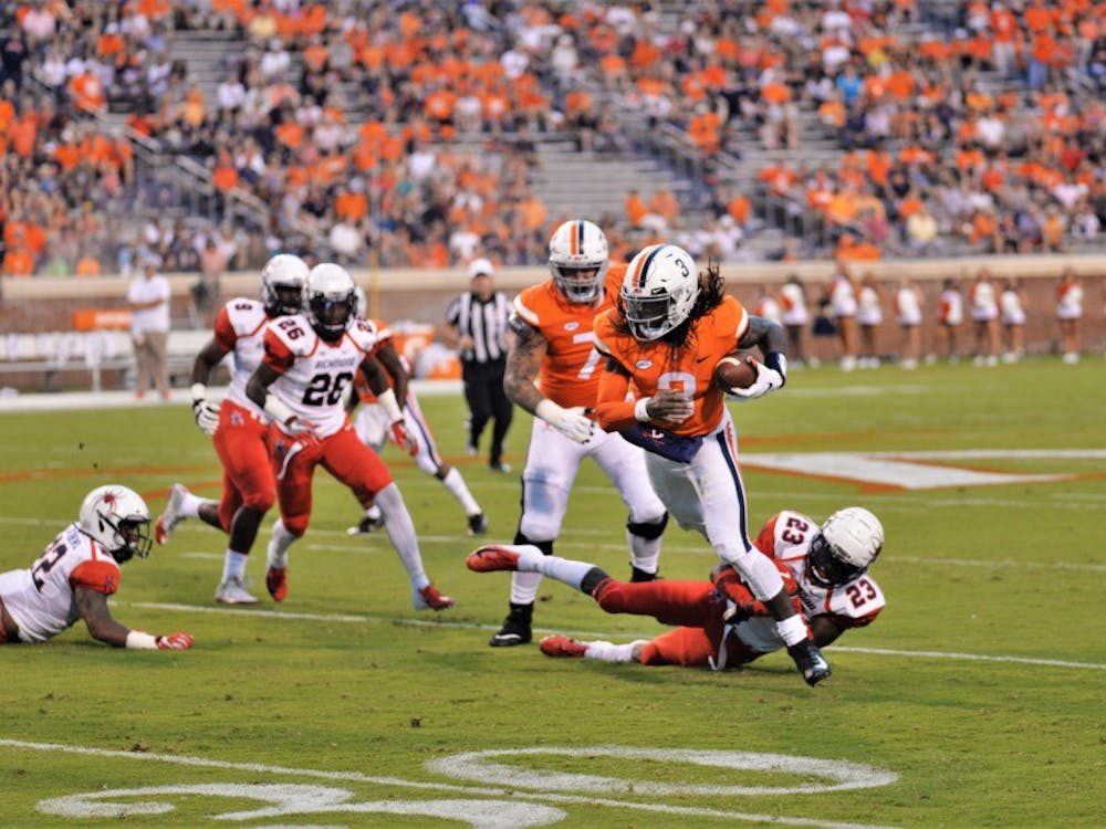 Quarterback Bryce Perkins helped key Virginia's win with his speed, tallying two touchdowns and 108 yards rushing.