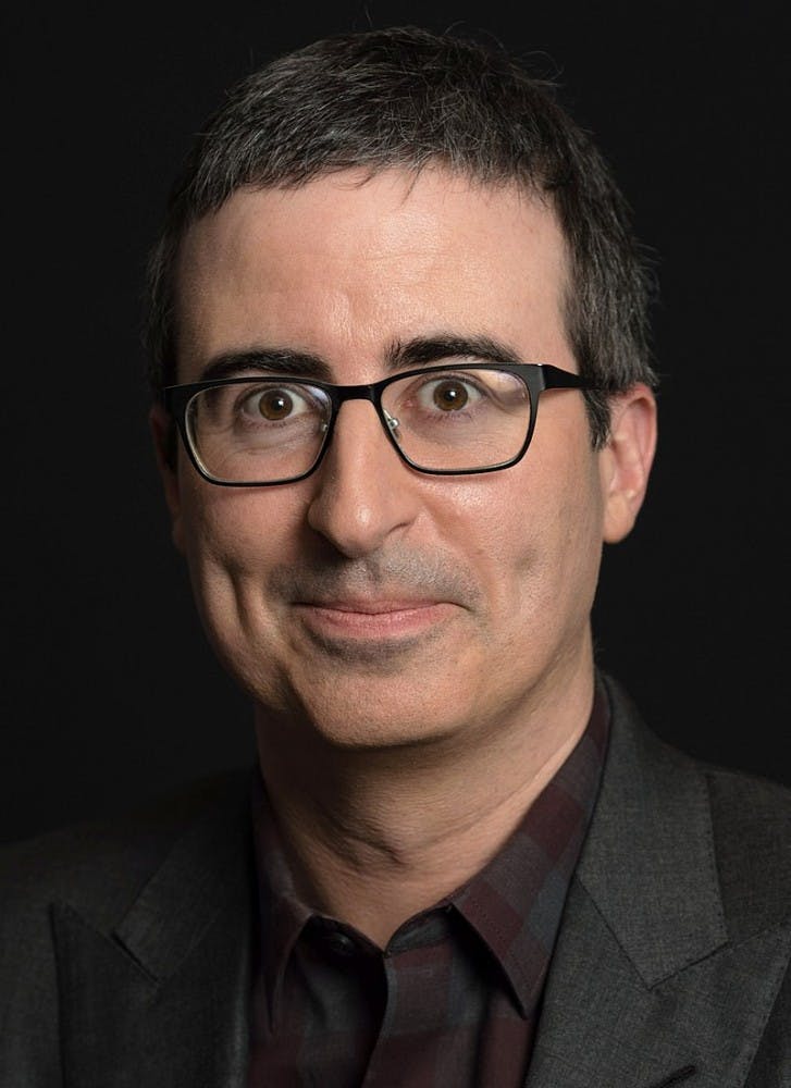 John Oliver brought season five of his comedy-news recap show "Last Week Tonight" to a signature close, combining flippant humor with more serious commentary.