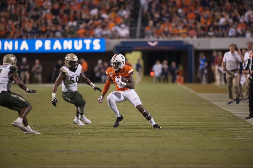 <p>Senior wide receiver Hasise Dubois leads Virginia in receiving yards with 489 yards so far this season.</p>
