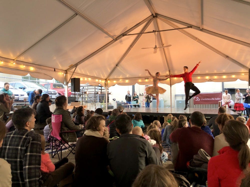 Performers from the Charlottesville Ballet previewed "The Nutcracker" and shared other dances for the crowd at the Beer and Ballet event.&nbsp;