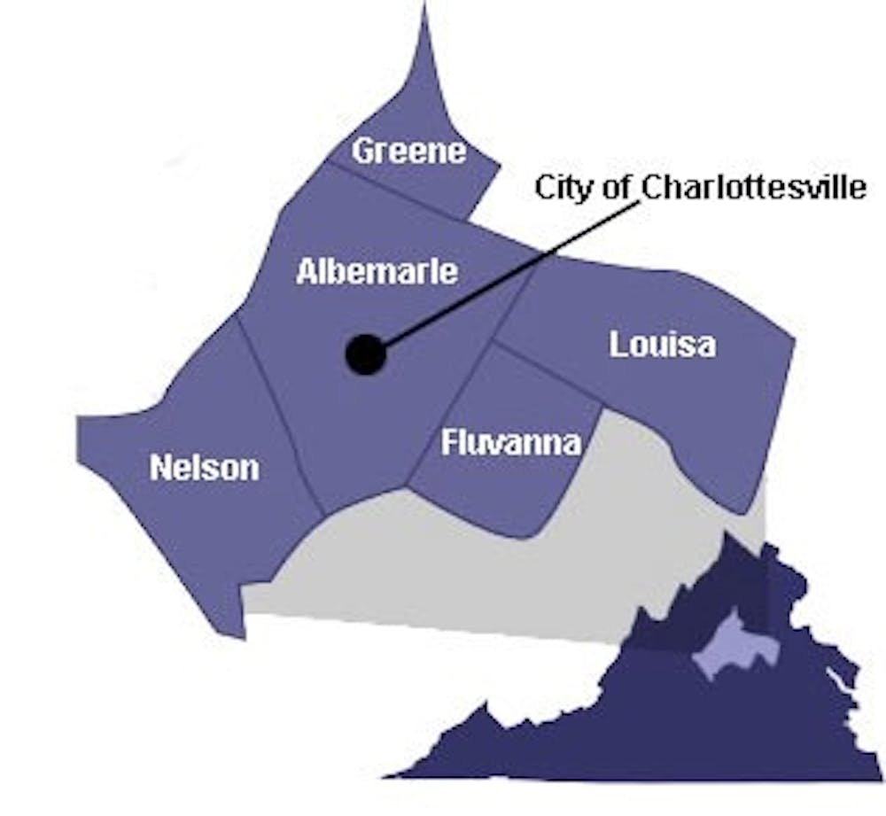 The Jefferson Health District plan will affect the City of Charlottesville and&nbsp;Greene, Albemarle, Nelson, Fluvanna and Louisa counties.