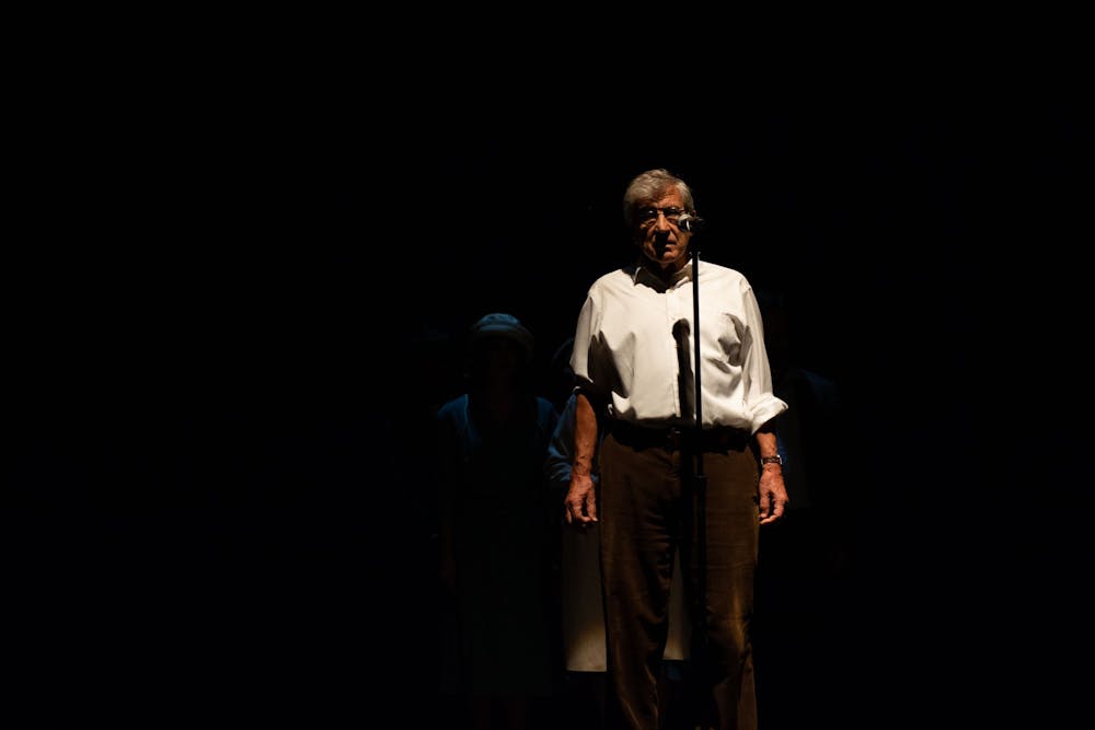 <p>The Spanish Theater Group was founded in 1981 by Spanish Prof. Fernando Operé, who’s directed over 52 plays since the group’s conception — here, Operé also played an exiled poet.&nbsp;</p>