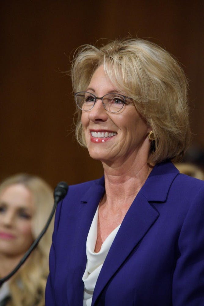 Secretary of Education nominee Betsy DeVos.
