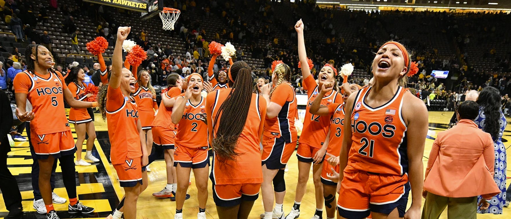 In a stunning, historic upset, Virginia women's basketball downed Iowa in the Round of 32.