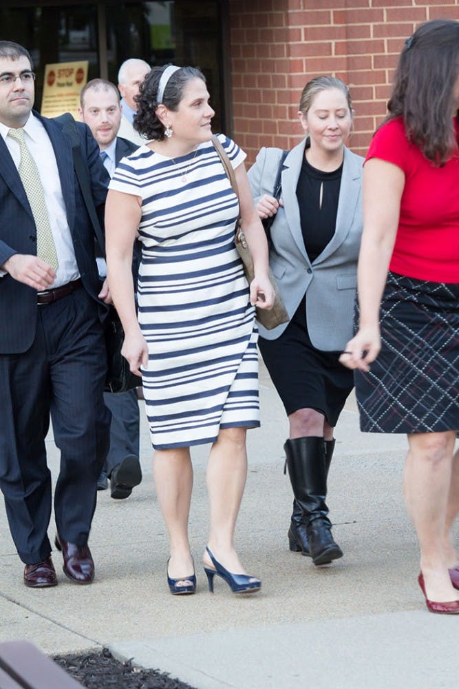 Eramo outside U.S. District Court in Charlottesville on Oct. 19.&nbsp;