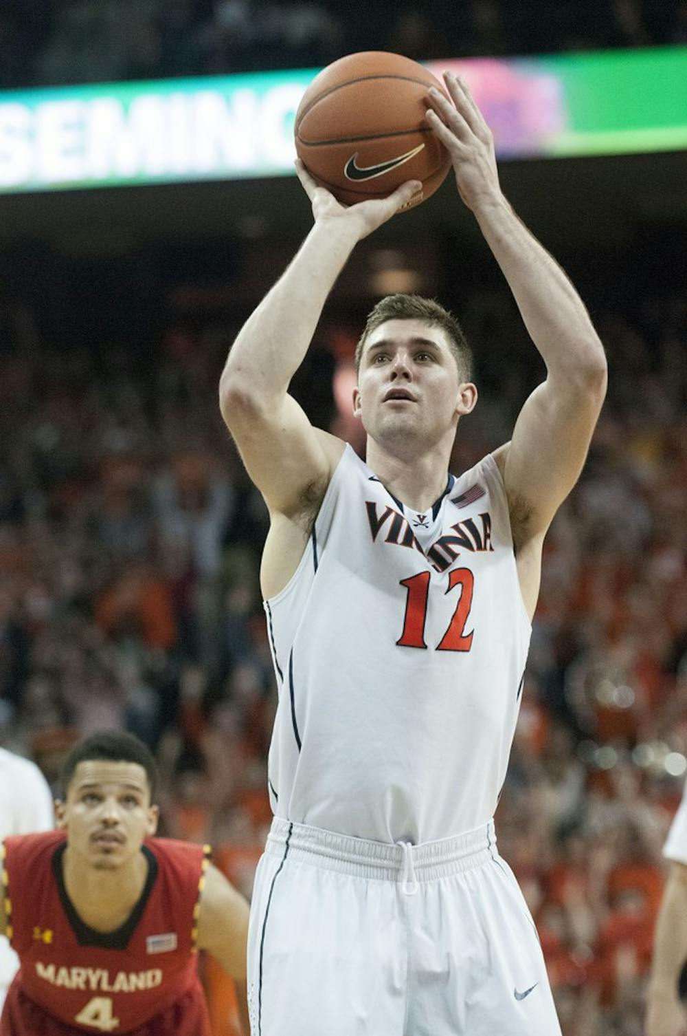 	<p>Joe Harris, shown shooting a free throw against Maryland, will join Kyrie Irving and Andrew Wiggins in Cleveland. </p>
