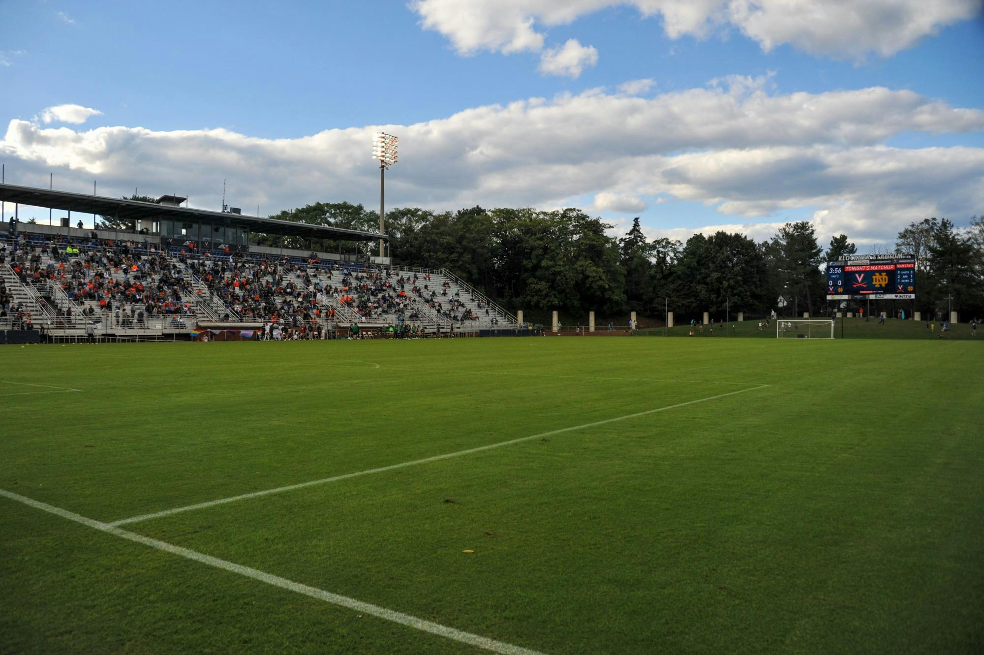 The Virginia women's soccer team played Notre Dame last month in front of its largest home crowd since 2017 — a total of 2,596 fans.