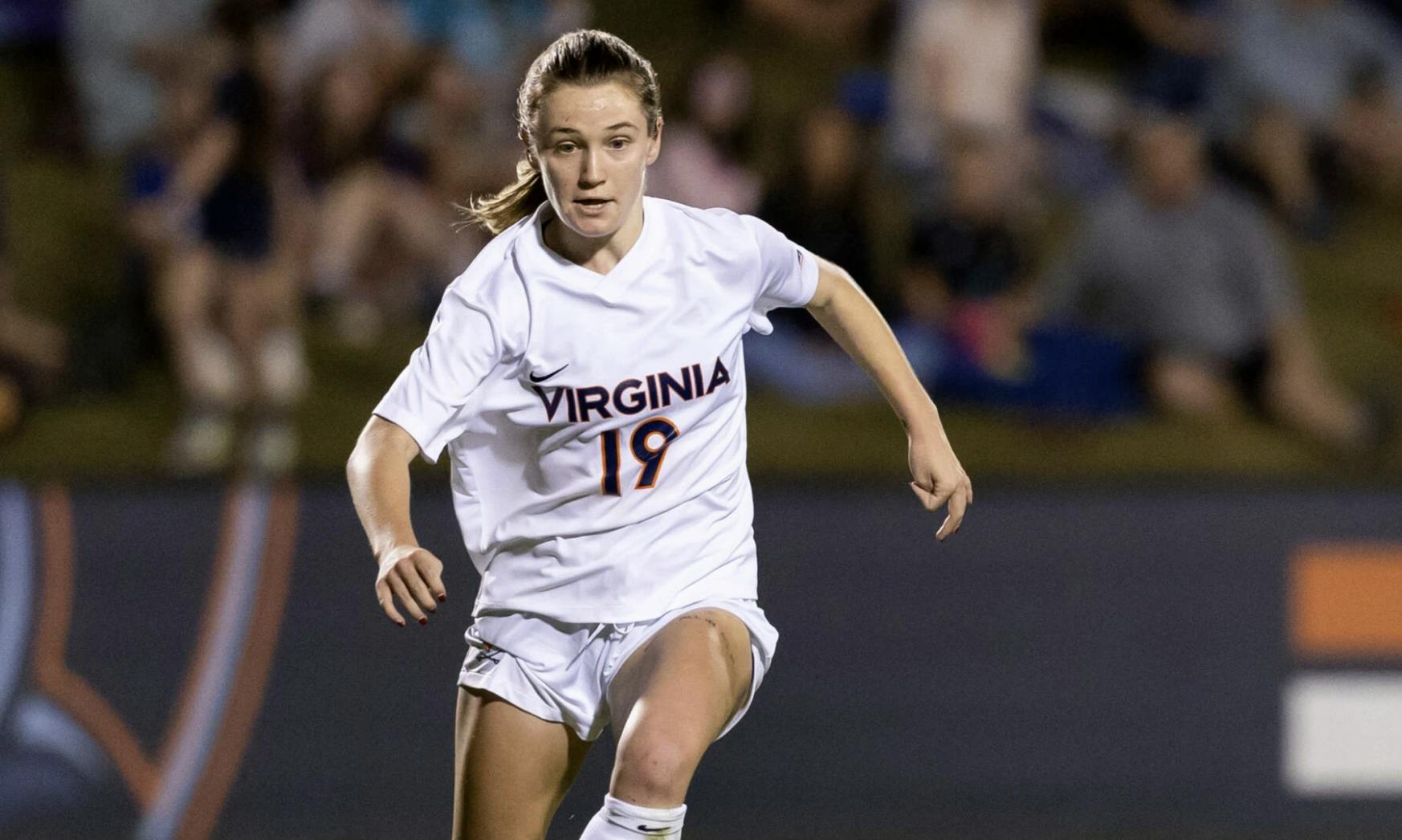 Jill Flammia on the ball during a Virginia home game earlier this season.