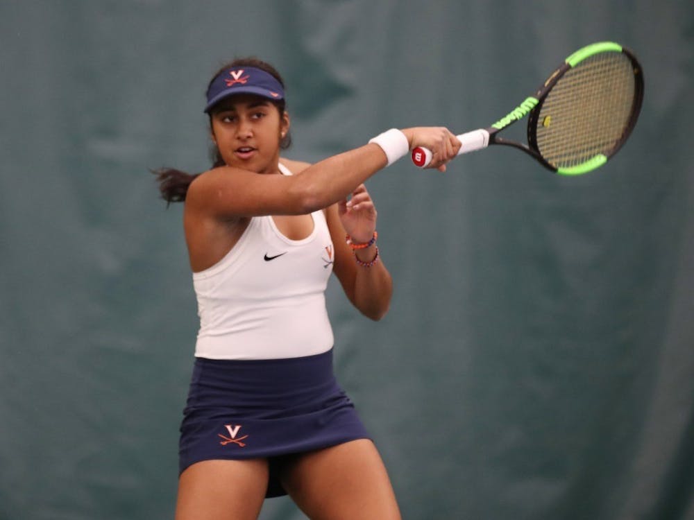 No. 21 Natasha Subhash had three hard-fought matches at the No. 1 spot for Virginia but was only able to secure one win.&nbsp;