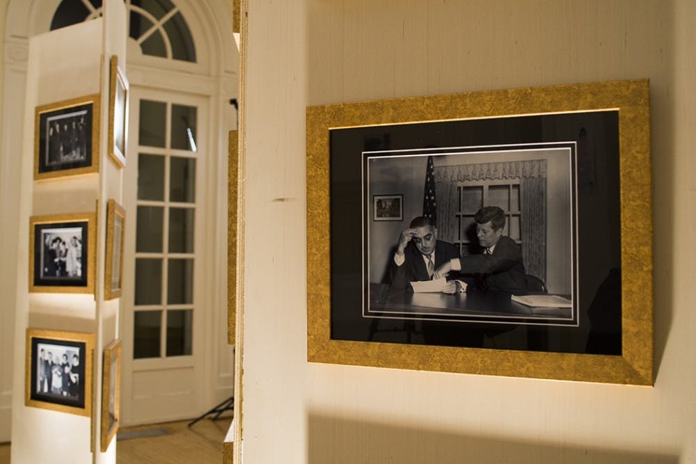 <p>The exhibit showcased roughly 80 previously-unreleased&nbsp;photos of JFK.</p>