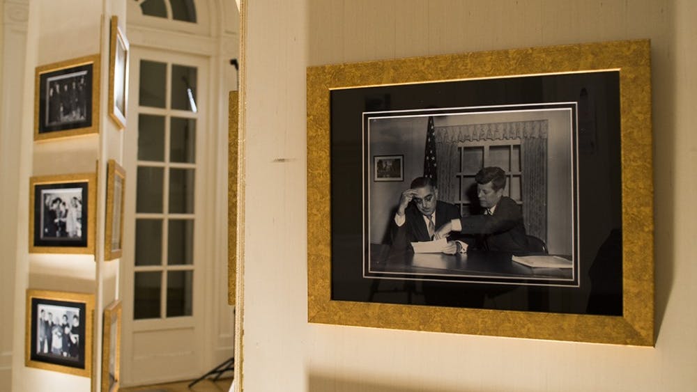 The exhibit showcased roughly 80 previously-unreleased&nbsp;photos of JFK.