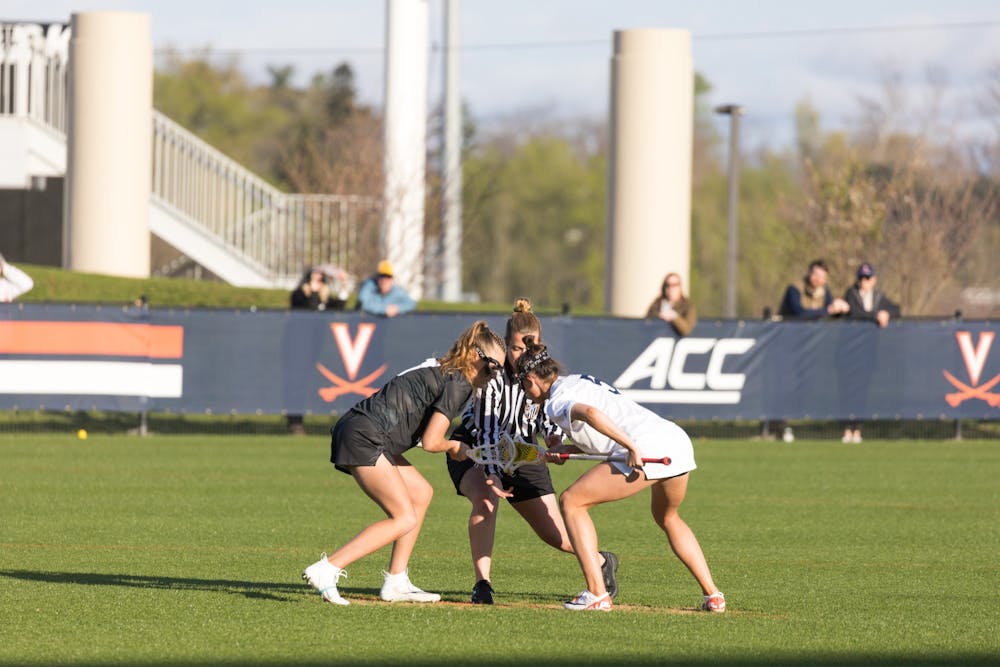 <p>Freshman midfielder Kate Galica racked up 11 draw controls Wednesday, leading the Cavaliers to a resounding win.</p>