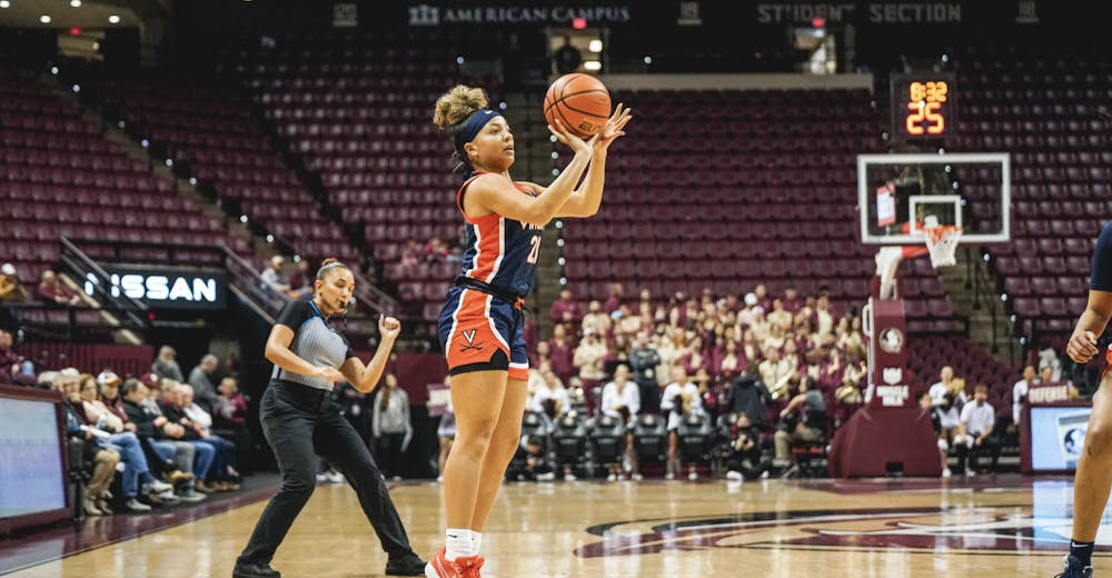 <p>Freshman guard Kymora Johnson poured in a career-high 35 points Sunday to lead the Cavaliers to victory</p>