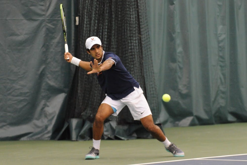 <p>Senior Aswin Lizen is a leader for a young Virginia men's tennis squad.</p>