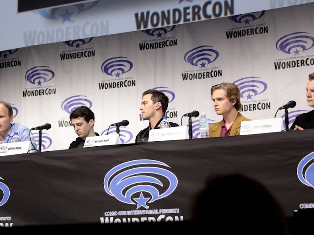 The cast of "Tolkien" promotes the film at the 2019 WonderCon in Anaheim, California.&nbsp;