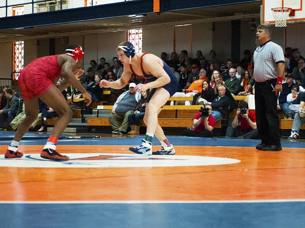 No. 2 senior Nick Sulzer won for the 110th time in a Virginia uniform Friday night against the Blue Devils. He currently has the fifth-most victories in program history. 